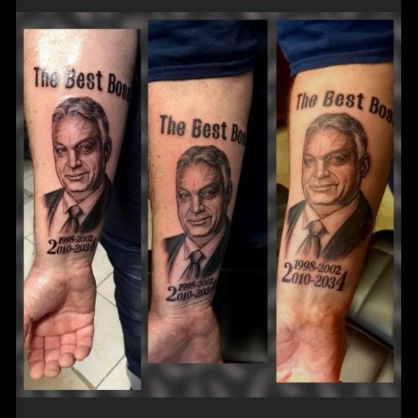 Orbán Viktor arcképét tetováltatta magára egy lelkes rajongója