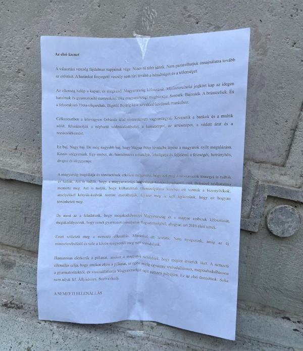 Valami megmozdul végre? Üzent a Nemzeti Ellenállás: Magyar Péter hivatalba lépése a magyarok nyílt megalázása